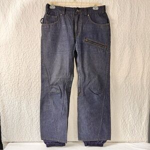 Burton Womens Snowboard M Pants Denim Adjust Waist Waterproof Insulated GoreTex